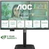 AOC MONITOR AOC LCD IPS 120Hz 23.8 WIDE FRAMELESS 24P4U 4ms MM FHD 1500:1 BLACK REG.ALT. VGA HDMI DP 3xUSB USB-C Vesa Ga - 24P4U