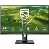 PHILIPS MONITOR PHILIPS LCD IPS LED 23.8 Wide 242B1G/00 4ms LowBlue MM FHD 1000:1 BLACK VGA DVI HDMI DP 4xUSB Vesa - 242B1G/00