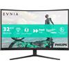 PHILIPS MONITOR PHILIPS LCD VA CURVED LED 180Hz 31.5 Wide 32M2C3500L/00 0.5ms LowBlue QHD 3500:1 BLACK 2xHDMI DP - 32M2C3500L/00