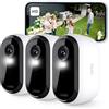 Arlo Essential HD Telecamera WiFi Esterno Senza Fili, Telecamera WiFi Interno, Sirena Allarme Casa, Sensore Di Movimento, Visione Notturna A Colori, Prova Inclusa Arlo Secure, 3 Telecamere, Bianche