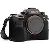 MegaGear 1243 Sony Alpha A7R III, A9, A7 III Ever Ready Custodia metà copertura in Vera pelle per Fotocamera con Tracolla- Nero
