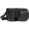 Megagear Sony Alpha A6500 (16-50 Mm) Ever Ready Custodia In Finta Pelle Per Fotocamera Con Tracolla Nero Mg1230
