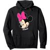 Disney Mickey And Friends Minnie Big Face Signature Felpa con Cappuccio
