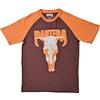 Pantera T Shirt Skull Band Logo Official Raglan Brown Unisex-Adulto