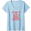 Disney Pixar Toy Story Pizza Planet Checkered Logo Maglietta con Collo a V