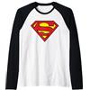 DC Comics DC Superman Logo Classico Maglia con Maniche Raglan