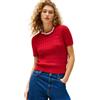 Tommy Hilfiger Donna Pullover Cable Maniche Corte