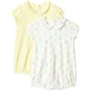 Amazon Essentials x Sofia Grainge Bimba 0-24 Tutina a Maniche Corte in Cotone con Colletto Peter Pan, confezione da 2