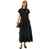 Tommy Hilfiger Modern Cody Midi Mix F&f Drs Ww0ww46711 Abito Svasato Donna (Pacco da 1)