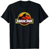 Jurassic Park Classic Logo Red & Orange Gradient Maglietta