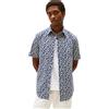 Tommy Hilfiger Uomo Camicia Linen Blend Print Maniche Corte