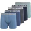 Hurley 5 Pack Stretch Boxer Briefs Boxer Corti Uomo (Pacco da 5)