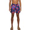 Urban Classics Pattern Swim Shorts Palm Uomo Bermuda Nero/Oliva 100% Poliestere