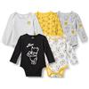 Amazon Essentials Disney | Marvel | Star Wars Body a Maniche Lunghe in Maglia di Cotone Unisex - Bambini e ragazzi, Confezione da 5