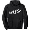T-shirt da surf divertenti regali da sur Evoluzione del surf Felpa con Cappuccio