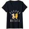 Disney Lion King Simba Nala Hakuna Matata Maglietta con Collo a V