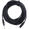 Pronomic Stage XFJ-20 Cavo Microfono XLR/Jack 20 m Nero, Lunghezza: 20m | Connettori: XLR femmina ? jack mono 6, Colore guaina: nero, Rame privo di ossigeno, Schermatura in rame ad alta densità