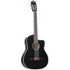 Ortega Guitars Chitarra Concerto Thinline Elettro-acustica - Serie Family - Slim Neck - include Gig Bag - top in mogano/abete (RCE125SN-SBK)