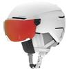 Atomic Salomon SAVOR VISOR PHOTO Casco da sci con visiera, massimo assorbimento degli urti, ventilazione Active Aircon, rivestimento a specchio e visione chiara, bianco, taglia S