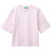 United Colors of Benetton T-Shirt 3BL0E17G5, Rosa, M Donna