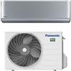 PANASONIC CU-Z25CKE + CS-XZ25CKEW Kit Monosplit Etherea da Parete R32 Argento con Nanoe-X, Wi-Fi Integrato e AI ECO - 2.5 kW