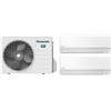 PANASONIC CU-2Z35CBE + 2x CS-TZ25CKEW Kit Dualsplit a Parete TZ SuperCompatto R32 con Nanoe-X e Wi-Fi Integrato - 3.5 kW