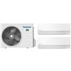 PANASONIC CU-2Z41CBE + 2x CS-TZ20CKEW Kit Dualsplit a Parete TZ SuperCompatto R32 con Nanoe-X e Wi-Fi Integrato - 4.1 kW