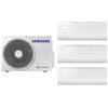 SAMSUNG AJ052TXJ3KG/EU + 2x AR50F07C1AHNEU + AR50F12C1AHNEU Kit Trialsplit a Parete CEBU S2 R32 con AI Energy e Wi-Fi Integrato - 5.2 kW