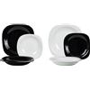 LUMINARC - Servizio di piatti Carine Black & white 18 pezzi