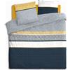 Atmosphera trapunta + 2 federe - Set di biancheria da letto a righe etniche rosse, 100% cotone, 240x220 cm