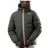 K-Way Jacq St Thermo Double Green Blk-Blk Pur Giacca Piuma Uomo