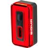 SIGMA HIRO 70 | Fanale posteriore per bici COB con luce di stop integrata | con luce di emergenza | funzione di ricarica USB-C | portata di 500 m | montaggio senza attrezzi