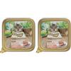 Stuzzy, Cibo Umido per Gatti Adulti al Gusto Salmone, Linea Paté e Carni in Pezzi - Totale 3,2Kg (32 Vaschette da 100G) (Confezione da 2)