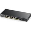ZYXEL SWITCH MANAGED 8 PORTE GIGABIT POE (FINO A 70W), IPV6, VLAN, DESIGN SENZA VENTOLE, DESKTOP - GS1900-8HP-EU0103F