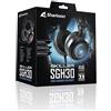 SHARKOON CUFFIE STEREO GAMING HEADSET, USB SOUND CARD, VIRTUAL SOUND 7.1, RGB - SKILLER SGH30