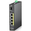 ZYXEL SWITCH INDUSTRIALE UNMANAGED, 4X GIGABIT POE 120W, DIN RAIL, ALIM. 12-58V DC - RGS100-5P-ZZ0101F