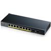 ZYXEL SWITCH MANAGED 8 PORTE GIGABIT POE 70W, 2XSFP, DESIGN SENZA VENTOLE, DESKTOP - GS1900-10HP-EU0102F
