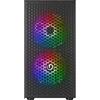 NUWO MICRO CASE ATX BLITZ R27 0.5MM SPCC USB3.0/2.0 3 FAN 12CM ARGB RAINBOW FRONT GLASS SIDE GLASS N - CS0322PW-R27K537