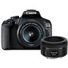 Canon [Pronta consegna] Kit Fotocamera Reflex Canon EOS 2000D + Obiettivo 18-55mm IS + Obiettivo 50mm 1.8S - Prodotto in Italiano [Prodotto ufficiale - Garanzia Canon 2 Anni]