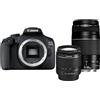 Canon [Pronta consegna] Kit Fotocamera Reflex Canon EOS 2000D + Obiettivo EF-S 18-55mm IS II + Obiettivo 75-300mm DC III - Prodotto in Italiano [Prodotto ufficiale - Garanzia Canon 2 Anni]