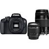 Canon [Pronta consegna] Kit Fotocamera Reflex Canon EOS 4000D + Obiettivo 18-55mm DC III + Obiettivo 75-300mm DC III - Prodotto in Italiano [Prodotto ufficiale - Garanzia Canon 2 Anni]