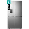 Hisense RQ758N4SWSE Frigorifero Quattro Porte Americano, Grande capacità 606 litri, Finitura Inox, Total No Frost, Classe E, Motore Inverter, Metal Cooling, Convert Zone, WiFi