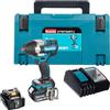 Makita KIT Avvitatore ad impulsi BL 18V LXT 700Nm 1/2 " Body + 2x5Ah + MBox (DTW700RTJ)