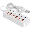 Protech Hub di ricarica rapida da 12 porte USB a 6 USB e 6 Type-C