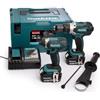 Makita DLX2145TJ 18V LiIon Combiset Accuboormachine met Klopfuntie DHP458 Slagschroevendraaier DTD152 2x 5.0Ah accus