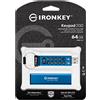 Kingston Technology IronKey Keypad 200 unità flash USB 64 GB USB tipo A 3.2 Gen 1 (3.1 Gen 1) Blu