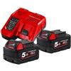 Milwaukee Energy Kit M18 2 x 5.0 Ah (18V) (M18 NRG-502)