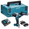 Makita DHP486RTJ TRAPANO AVVITATORE con PERCUSSIONE 18V BL MOTOR Fornito con 2 batterie 18V 5,0Ah e caricabatterie e valigetta