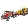 bruder MACK Granite truck met dieplader en JCB 4CX (02813)