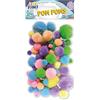 Craft Planet - Pom-PON, 100 pz, Colori Pastello Assortiti